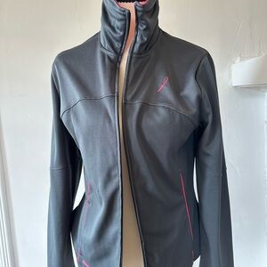 Reebok Women's Gray Jacket with Pink Accents